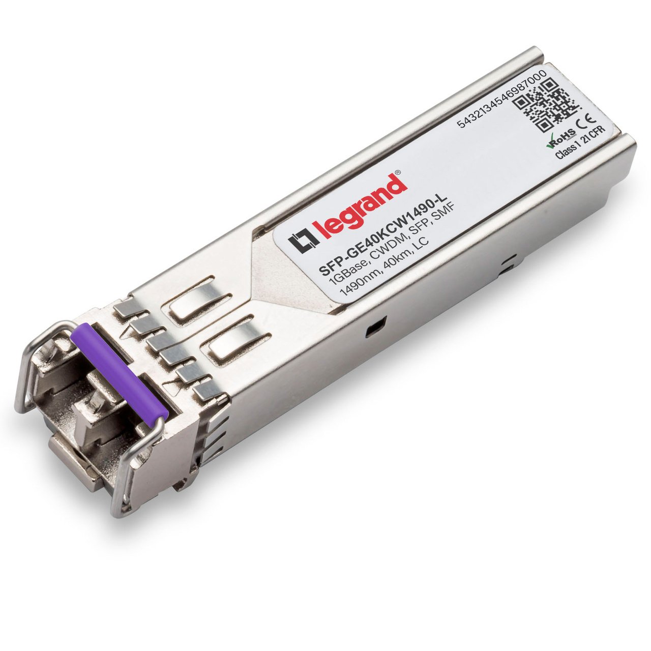 Legrand SFP-GE40KCW1490-L network transceiver module Fiber optic 1000 Mbit/s 1490 nm
