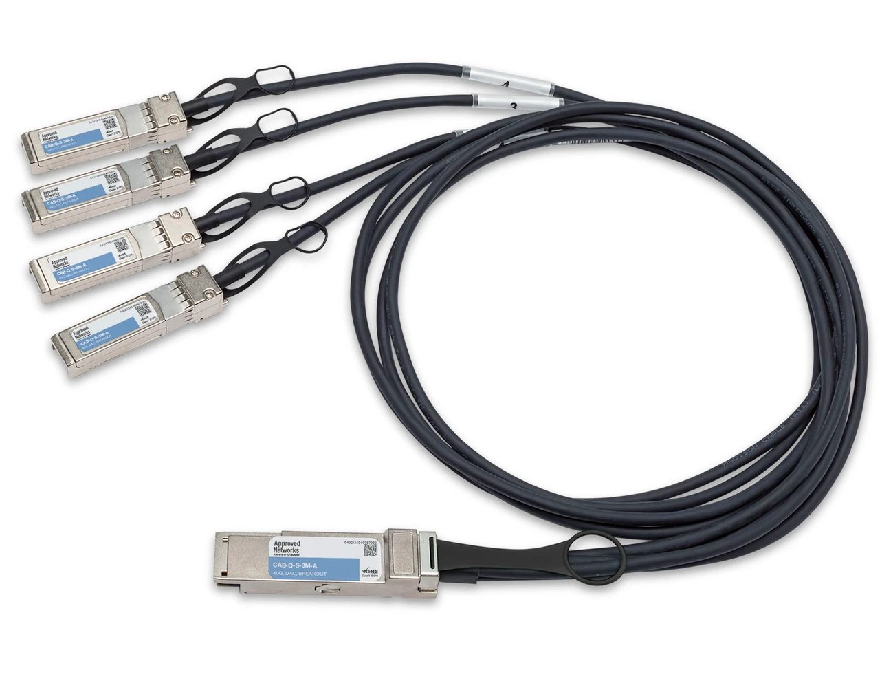 Legrand CAB-Q-S-3M-A InfiniBand/fibre optic cable QSFP+ 4x SFP+ Twinax Black