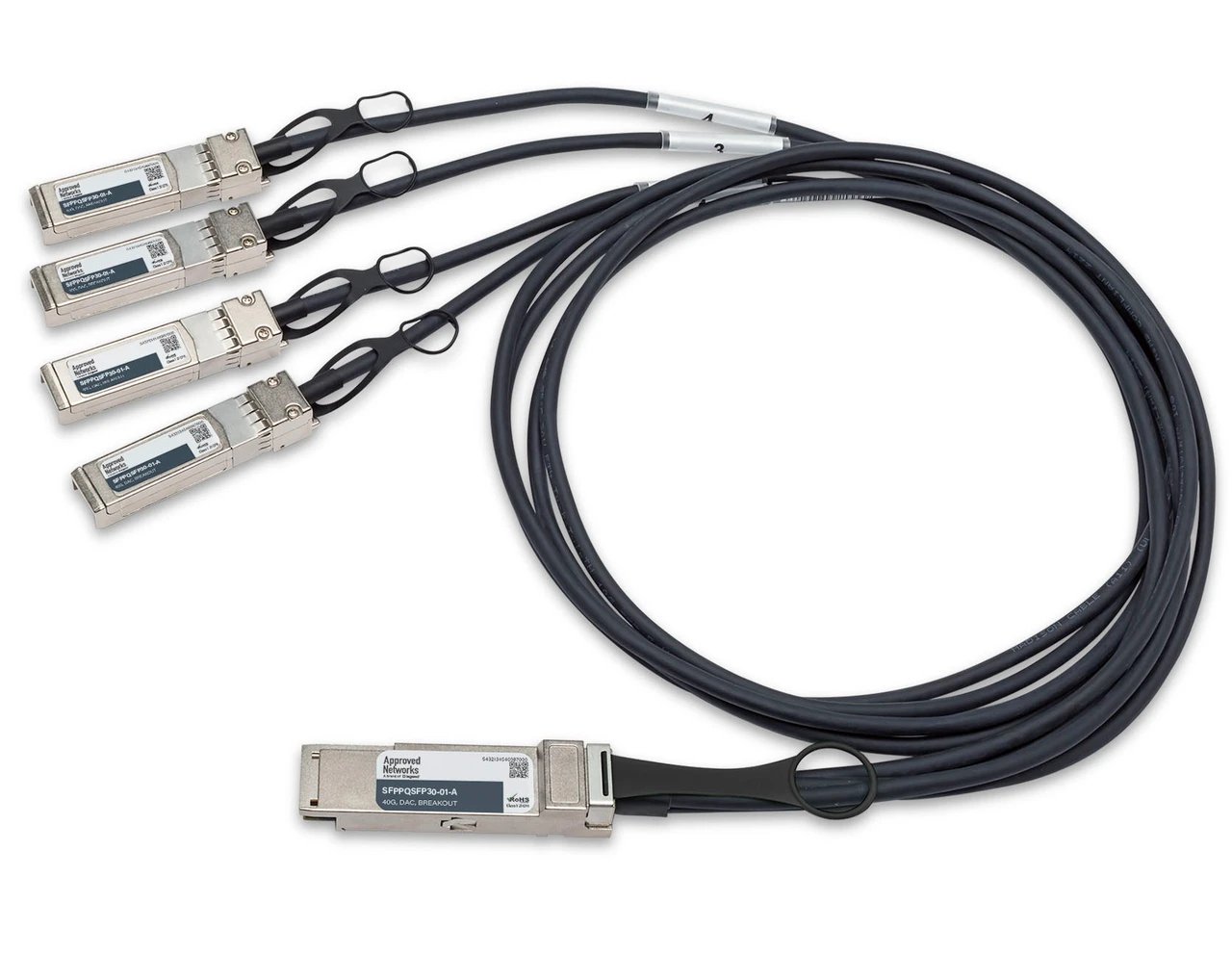 Legrand SFPPQSFP30-01-A InfiniBand/fibre optic cable 1 m QSFP+ 4x SFP+ Twinax Black