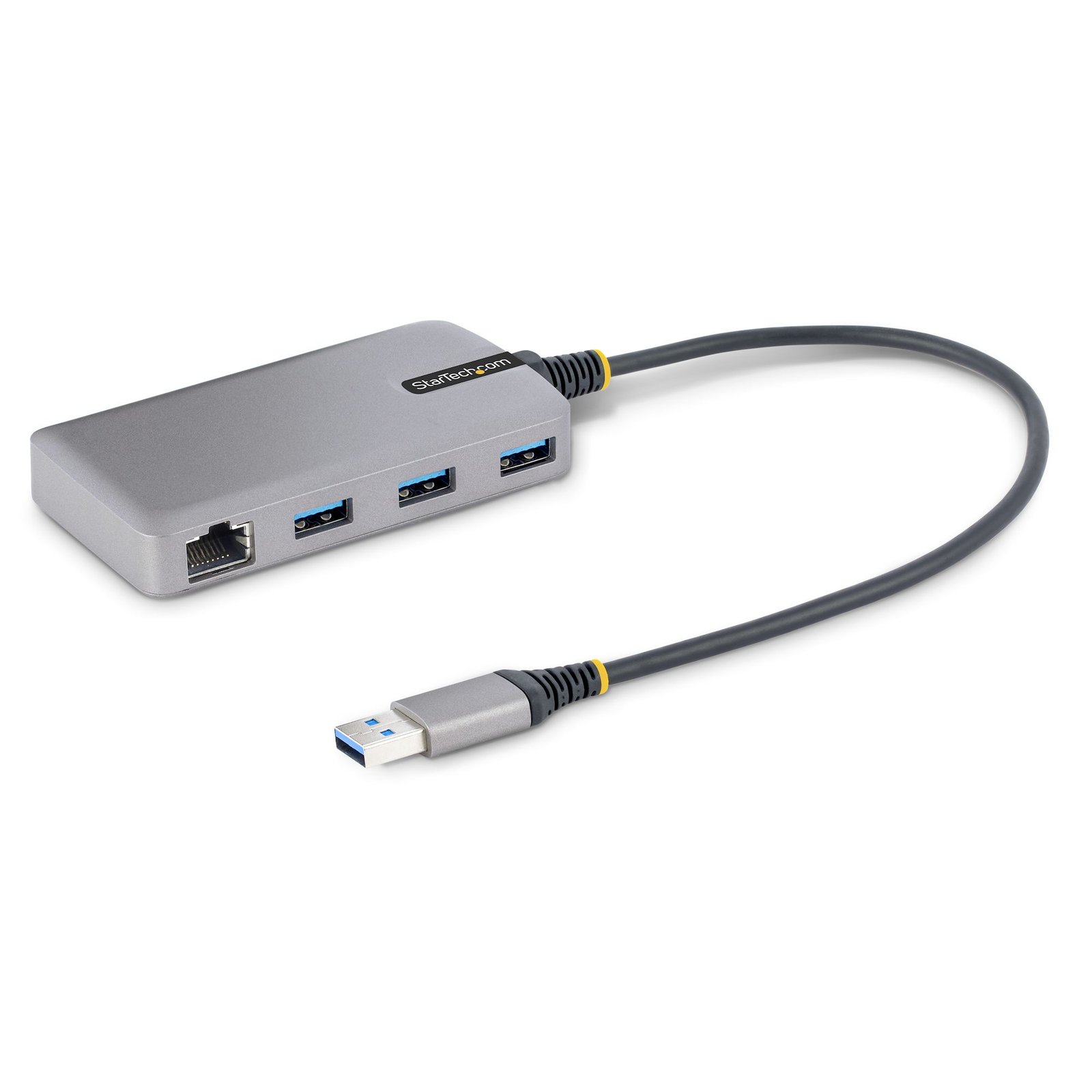 StarTech.com 3-Port USB Hub with Ethernet - 3x USB-A Ports - Gigabit (RJ-45) - 3.0 5Gbps - 5G3AGBB-USB-A-HUB
