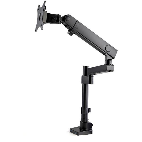 StarTech.com Desk Mount Monitor Arm with 2x USB 3.0 Ports, Full Motion Single up to 34" ARMPIVOT2USB3