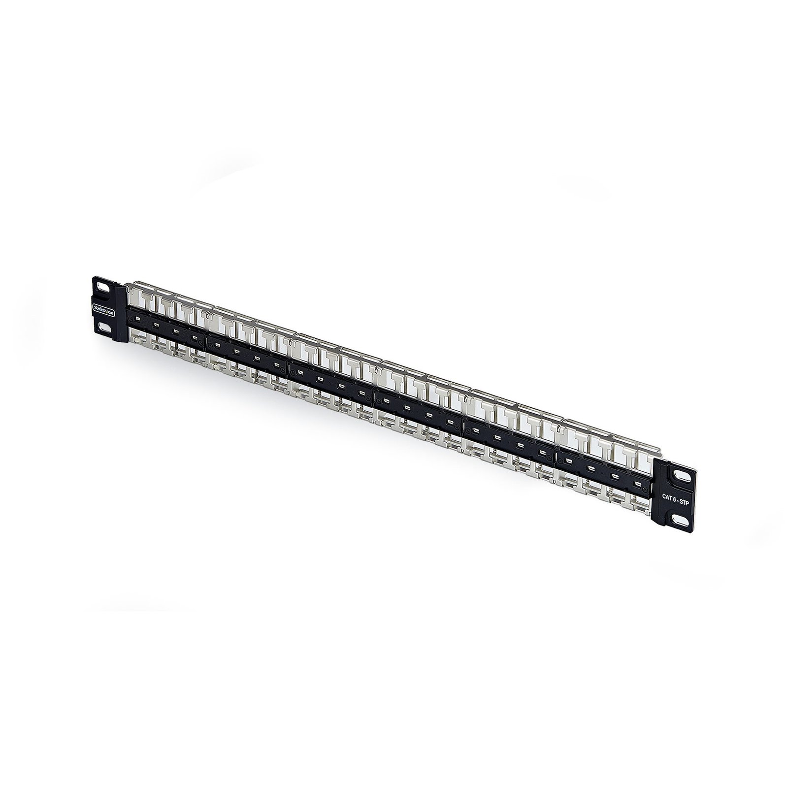 StarTech.com 48 Port 1U Blank Keystone Patch Panel, Rackmount Cat6 for RJ45 STP Ethernet Network C6PANELSTP481U