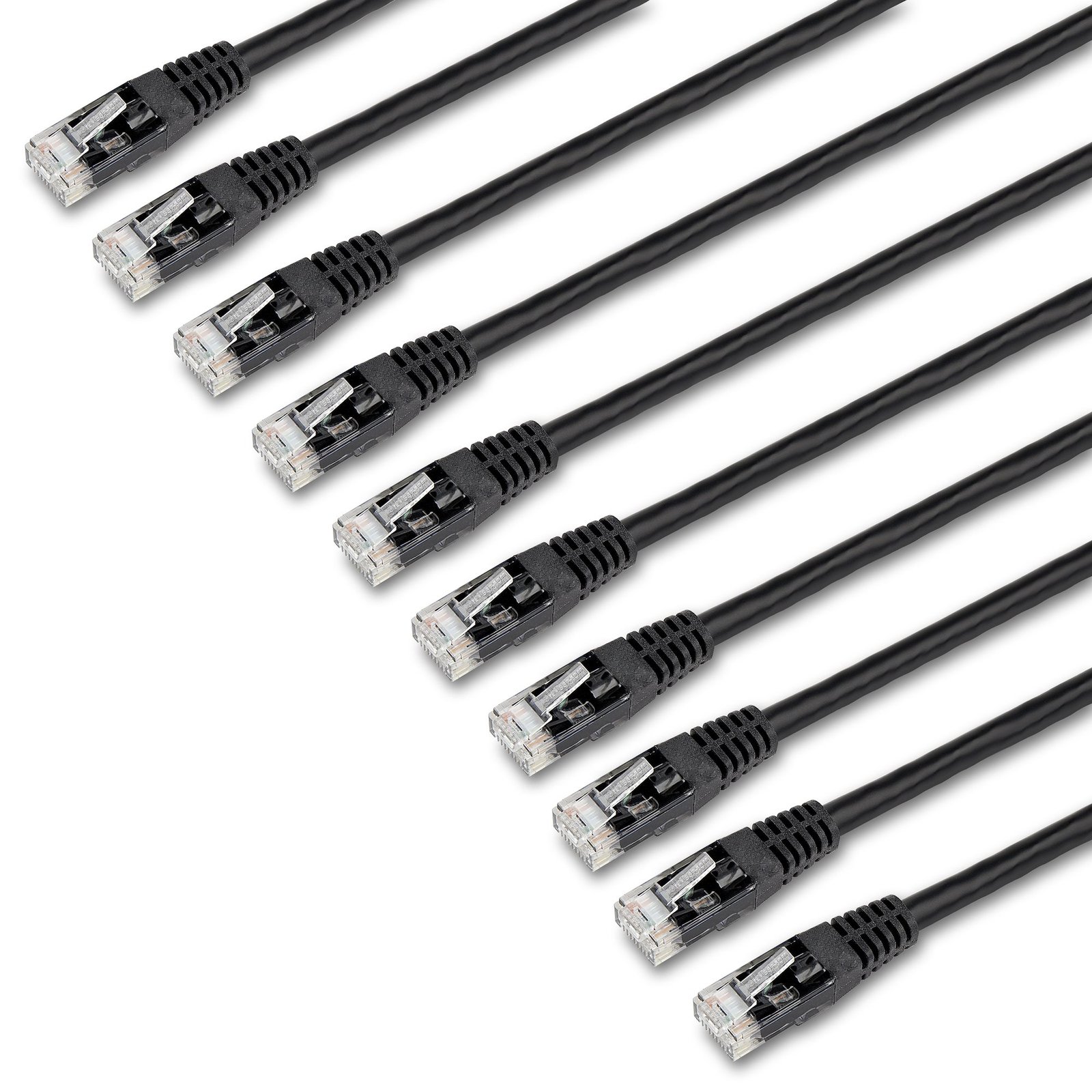 StarTech.com 6 ft. CAT6 Ethernet cable - 10 Pack - ETL Verified - Black Patch Cord - Molded RJ45 C6PATCH6BK10PK