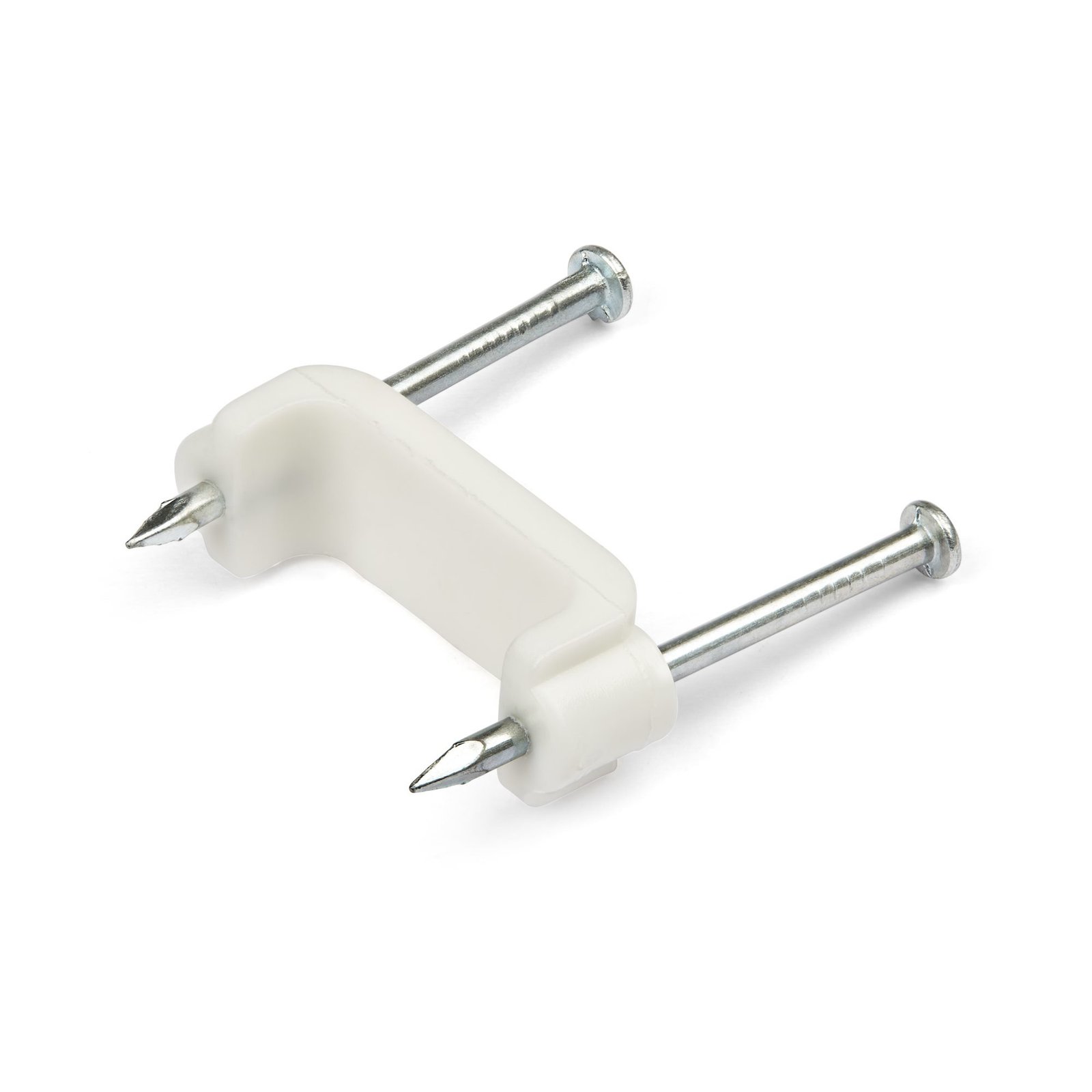 StarTech.com 100 Pack Cable Clips with Nails - Two Steel - Reusable Nail-in Clamps - Brick/Drywall CBMDNMCC2