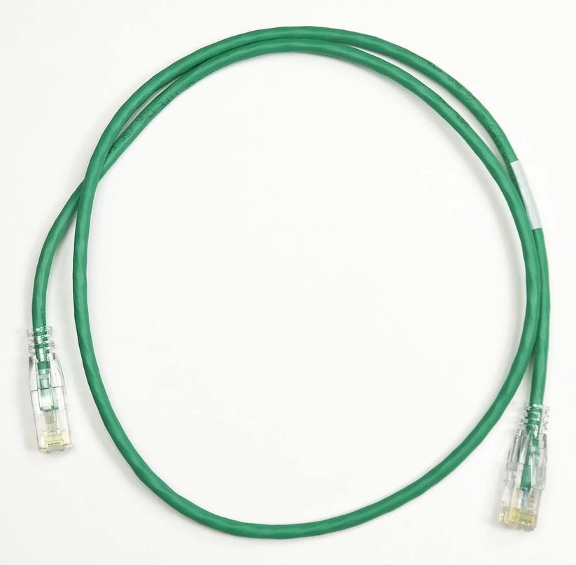 Legrand 28AWG Reduced diameter C6A/10G channel cord Green 1FT RDC61001-05