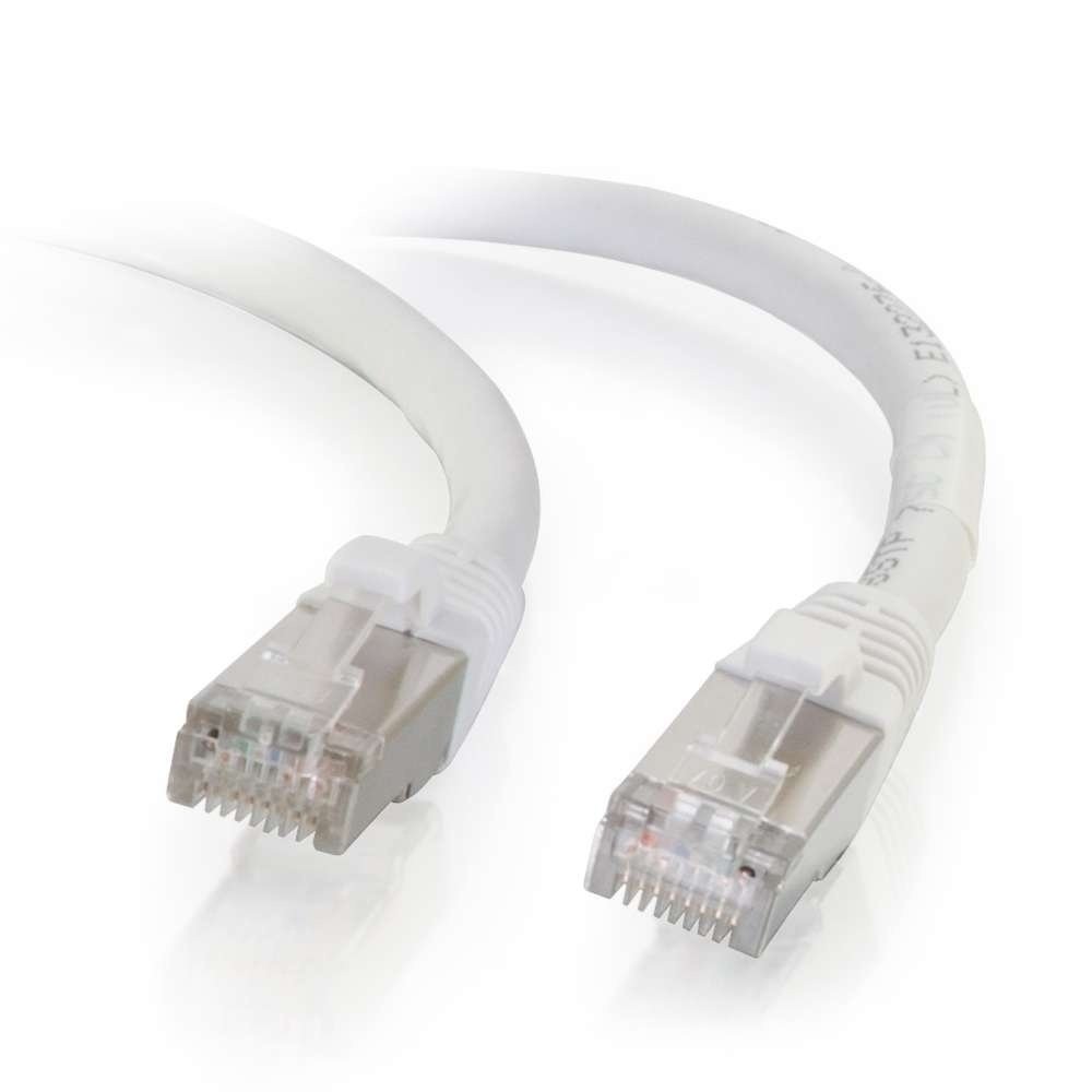Legrand Q-Series Patch Cords, CAT6 Shielded, booted, White, 15 FT 576-S25-015