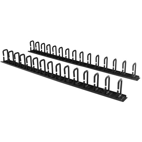 StarTech.com 2-Pack 20U Vertical Server Rack Cable Management with D-Ring Hooks, 40U Network Cord CMVER40UD