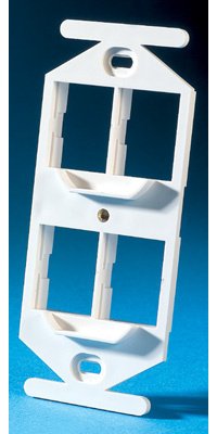 Legrand TracJack 106-Type Frame, Four-Port, White 40800019-88