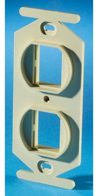 Legrand TracJack 106-Type Frame, Two-Port, Electrical Ivory 40800017-13