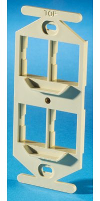 Legrand TracJack 106-Type Frame, Four-Port, Electrical Ivory 40800019-13