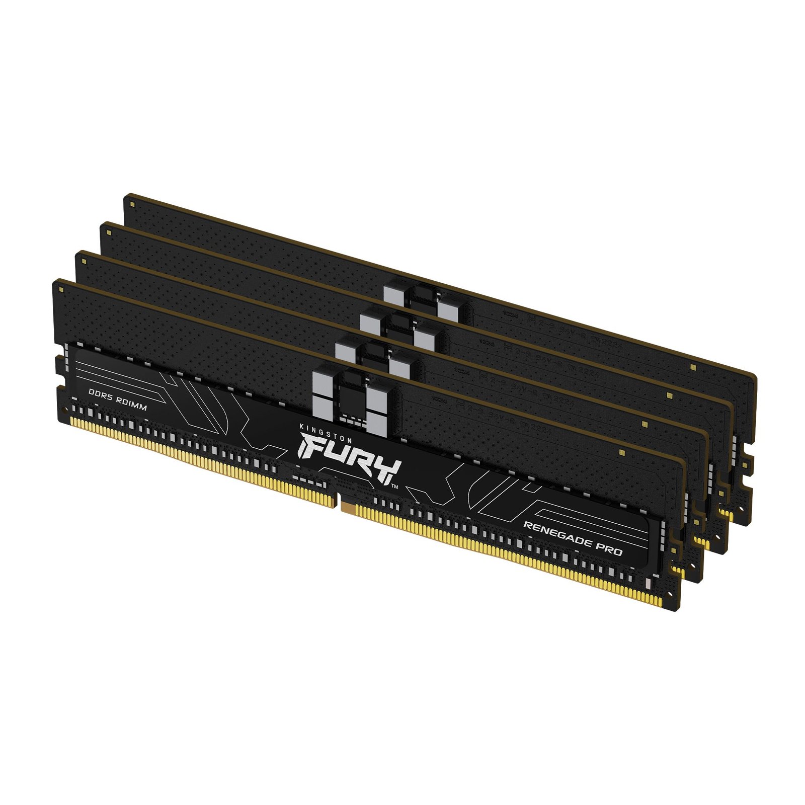 Kingston Technology FURY 64GB 6400MT/s DDR5 ECC Reg CL32 DIMM (Kit of 4) Renegade Pro EXPO KF564R32RBEK4-64