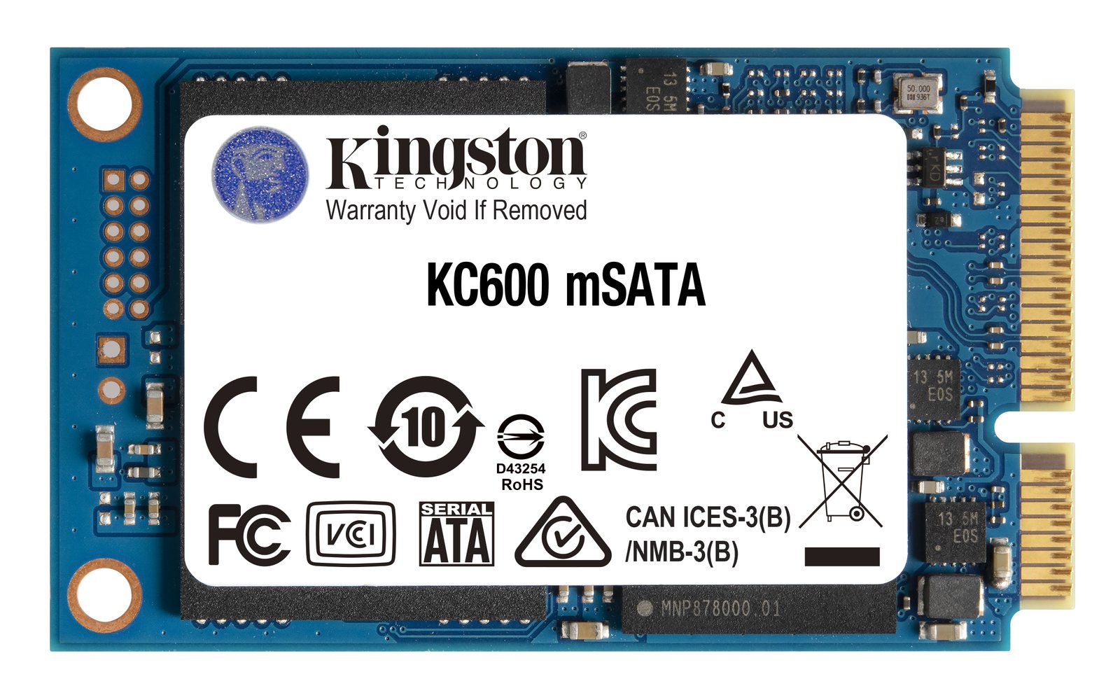 Kingston Technology 512G SSD KC600 SATA3 mSATA SKC600MS/512G