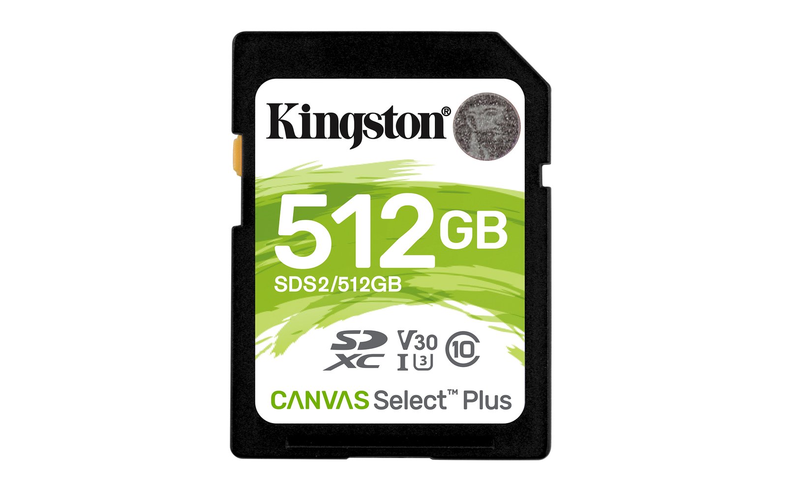 Kingston Technology 512GB SDXC Canvas Select Plus 100R C10 UHS-I U3 V30 SDS2/512GB