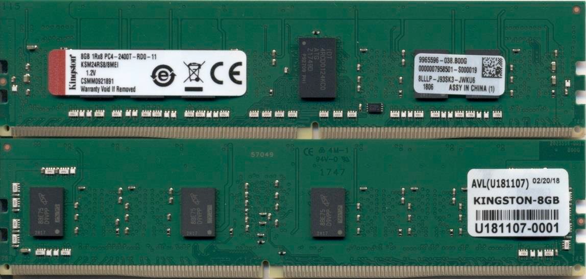 Kingston Technology KSM24RS8/8MEI-BK memory module 8 GB 1 x DDR4 288-pin DIMM ECC