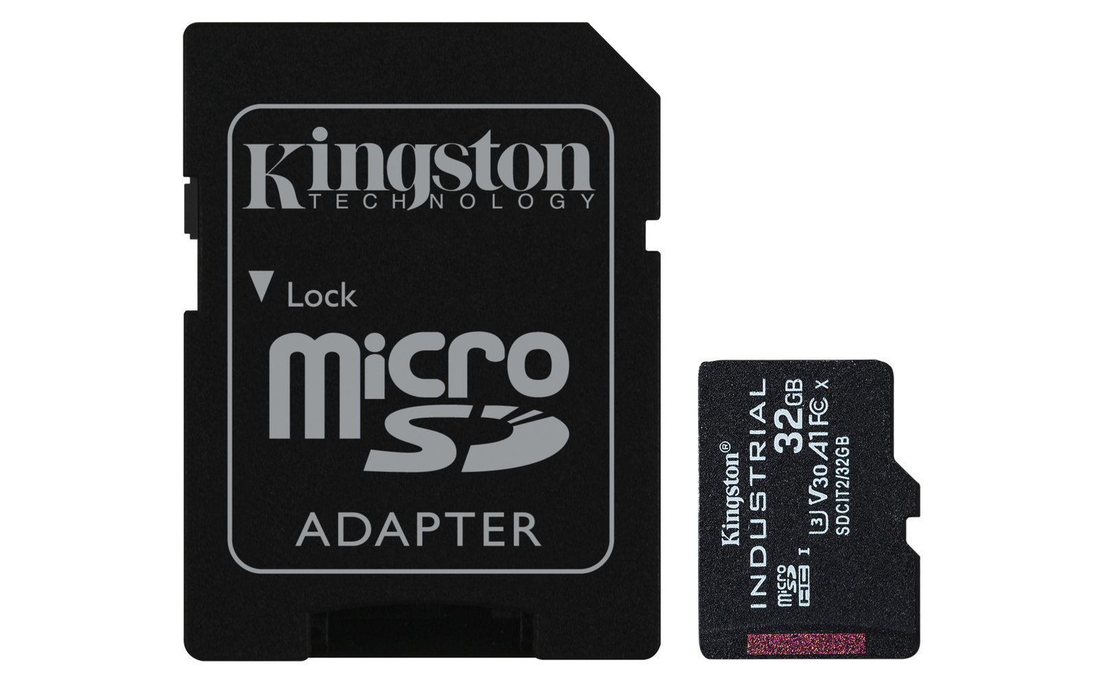 Kingston Technology 32GB microSDHC Industrial C10 A1 pSLC Card + SD Adapter SDCIT2/32GB