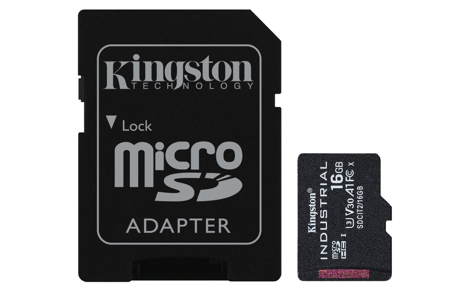 Kingston Technology 16GB microSDHC Industrial C10 A1 pSLC Card + SD Adapter SDCIT2/16GB