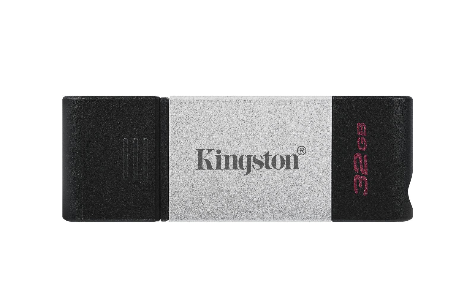 Kingston Technology DataTraveler 80 Co-logo USB flash drive 32 GB Type-C Gen 1 (3.1 Black, Silver DT80/32GBCL