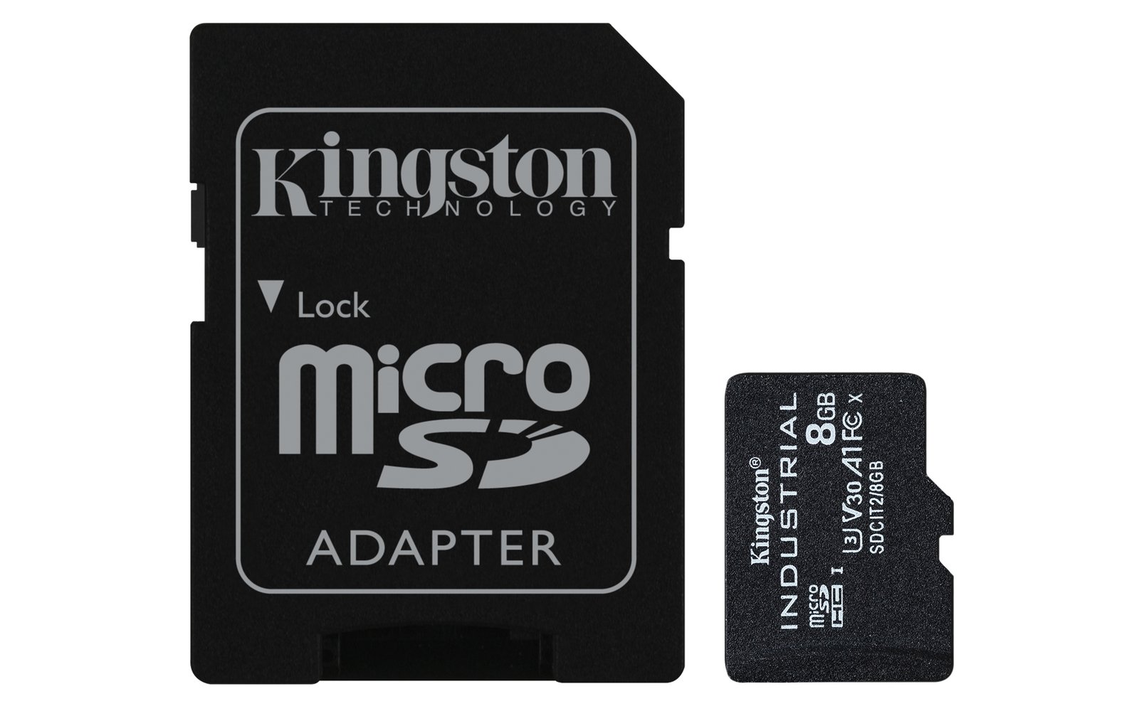 Kingston Technology 8GB microSDHC Industrial C10 A1 pSLC Card + SD Adapter SDCIT2/8GB