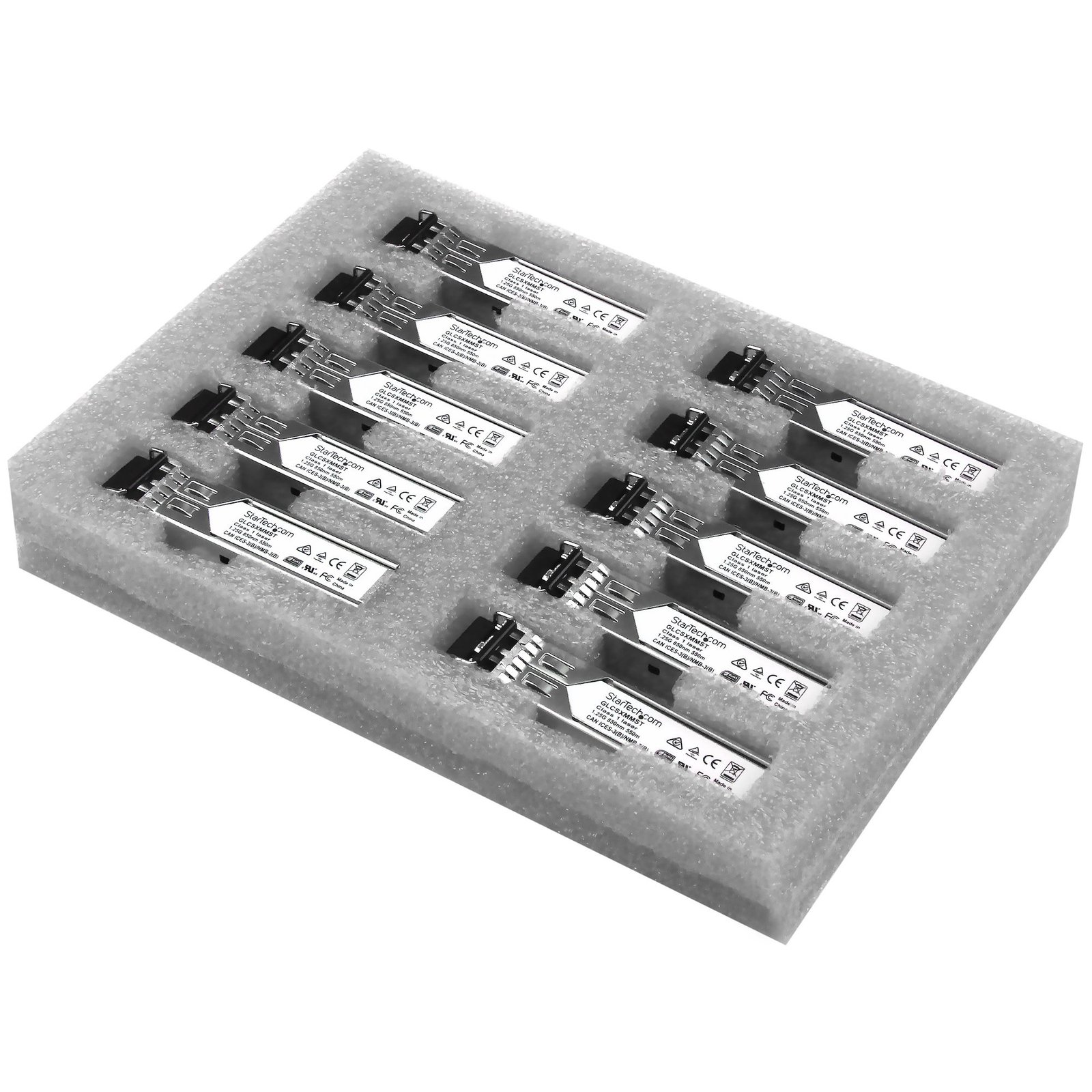 StarTech.com 10 Pack Cisco GLC-SX-MM Compatible SFP Module - 1000BASE-SX - 1GbE Multimode Fiber MMF GLCSXMM10PST