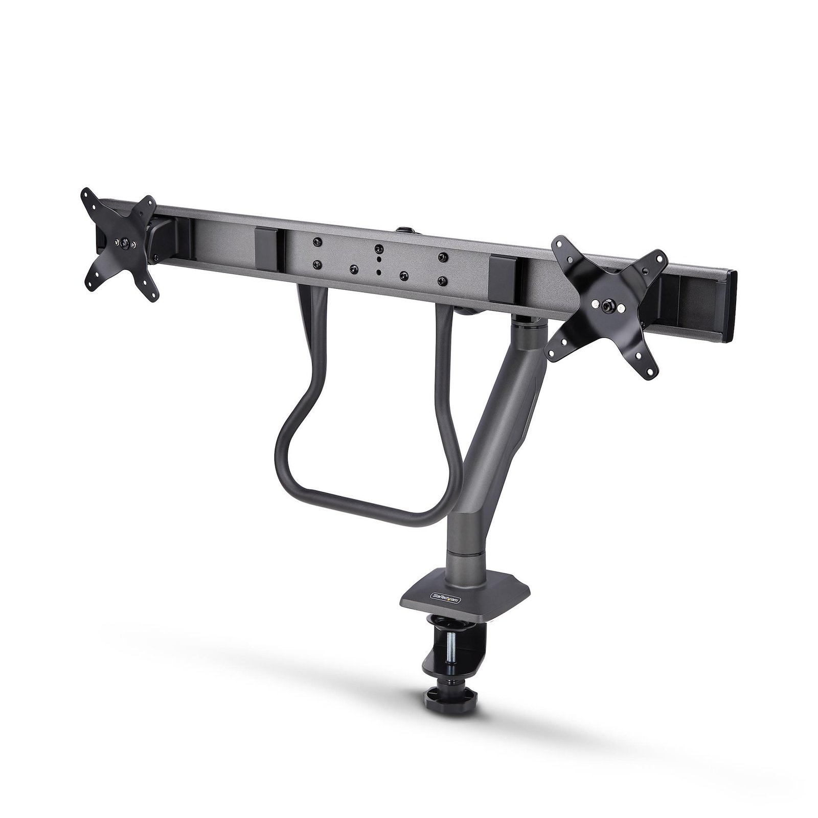 StarTech.com Desk Mount Dual Monitor Arm with Crossbar, Up To 27" Displays, VESA 75x75/100x100, Max H2M1AS2-MONITOR-ARM