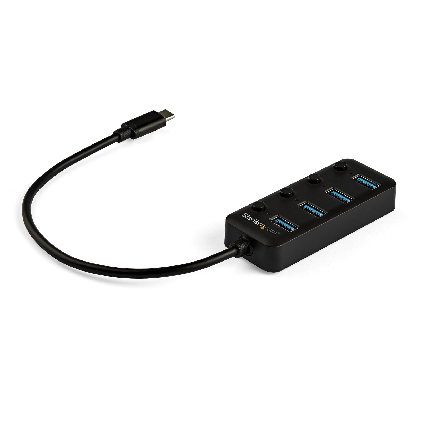 StarTech.com 4 Port Bus Powered USB C Hub with Individual On/Off Switches, 3.0 (5Gbps) Expansion HB30C4AIB