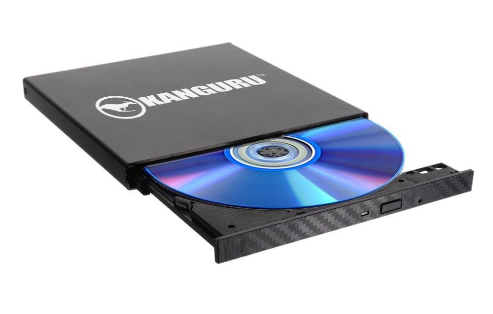 iStorage Kanguru QS Slim DVDRW DVD Burner|Supports Burning DVDs up to 24x & CDs 48x|Burn 8.5GB with U3-DVDRW-SL
