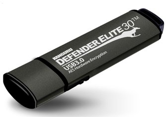 iStorage Kanguru Defender Elite30 8GB USB flash drive Type-A 3.2 Gen 1 (3.1 Black KDFE30-8G