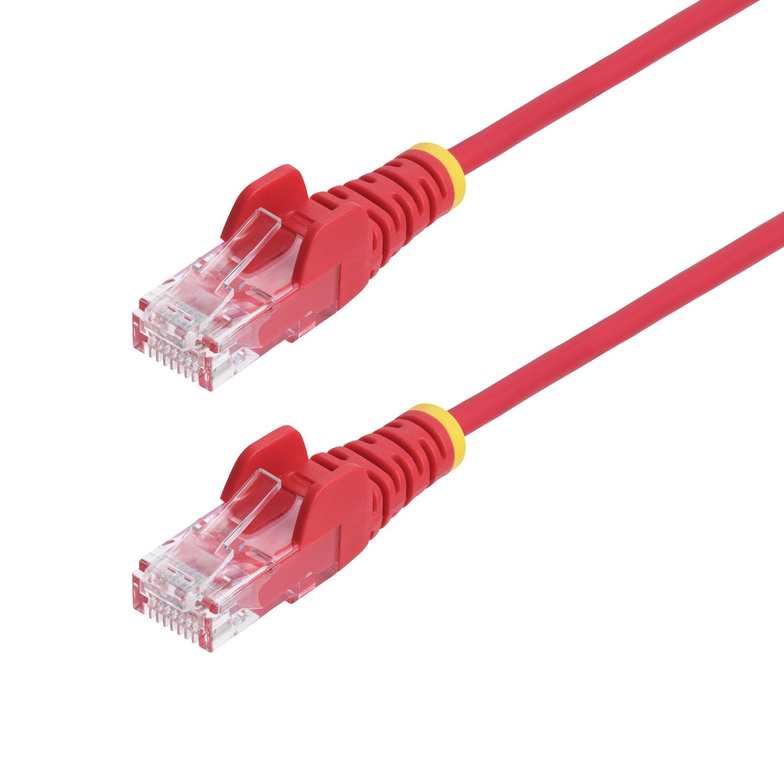 StarTech.com 7ft Red Slim CAT6 Ethernet Cable, Snagless, 100W PoE, UTP, LSZH, 28AWG Pure Bare N6PAT7RDS