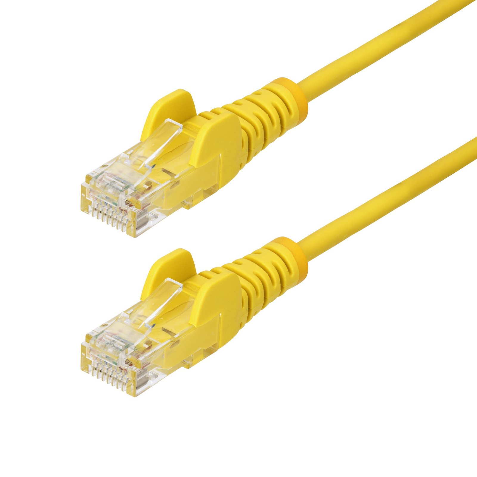 StarTech.com 7ft Yellow Slim CAT6 Ethernet Cable, Snagless, 100W PoE, UTP, LSZH, 28AWG Pure Bare N6PAT7YLS