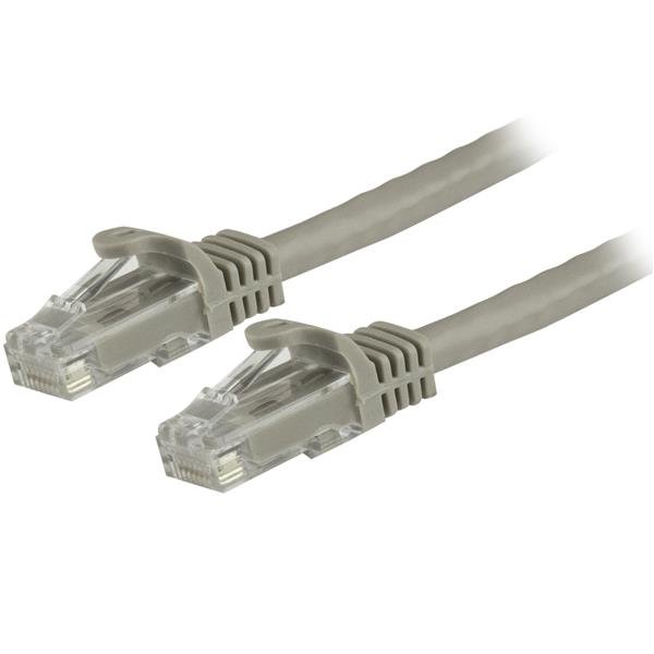 StarTech.com 20ft CAT6 Ethernet Cable - Gray CAT 6 Gigabit Wire -250MHz 100W PoE RJ45 UTP N6PATCH20GR