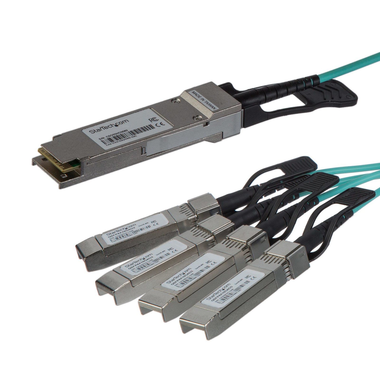 StarTech.com AOC Breakout Cable for Cisco QSFP-4X10G-AOC3M - 3m/9.84ft 40G 1x QSFP+ to 4x SFP+ - QSFP4X10GAO3