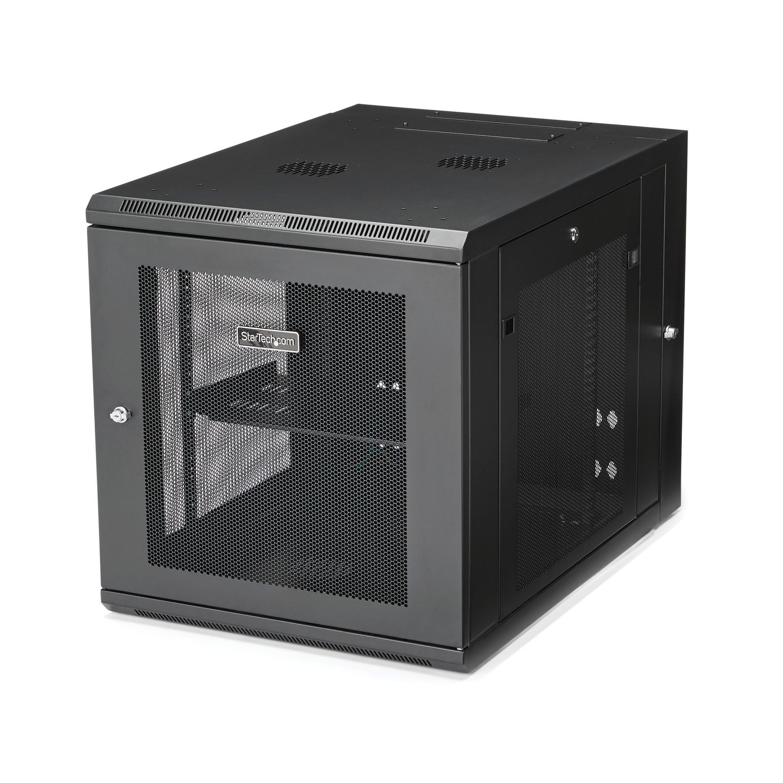 StarTech.com 4-Post 12U Wall Mount Network Cabinet with 1U Shelf, 19" Hinged Wall-Mounted Server RK1232WALHM
