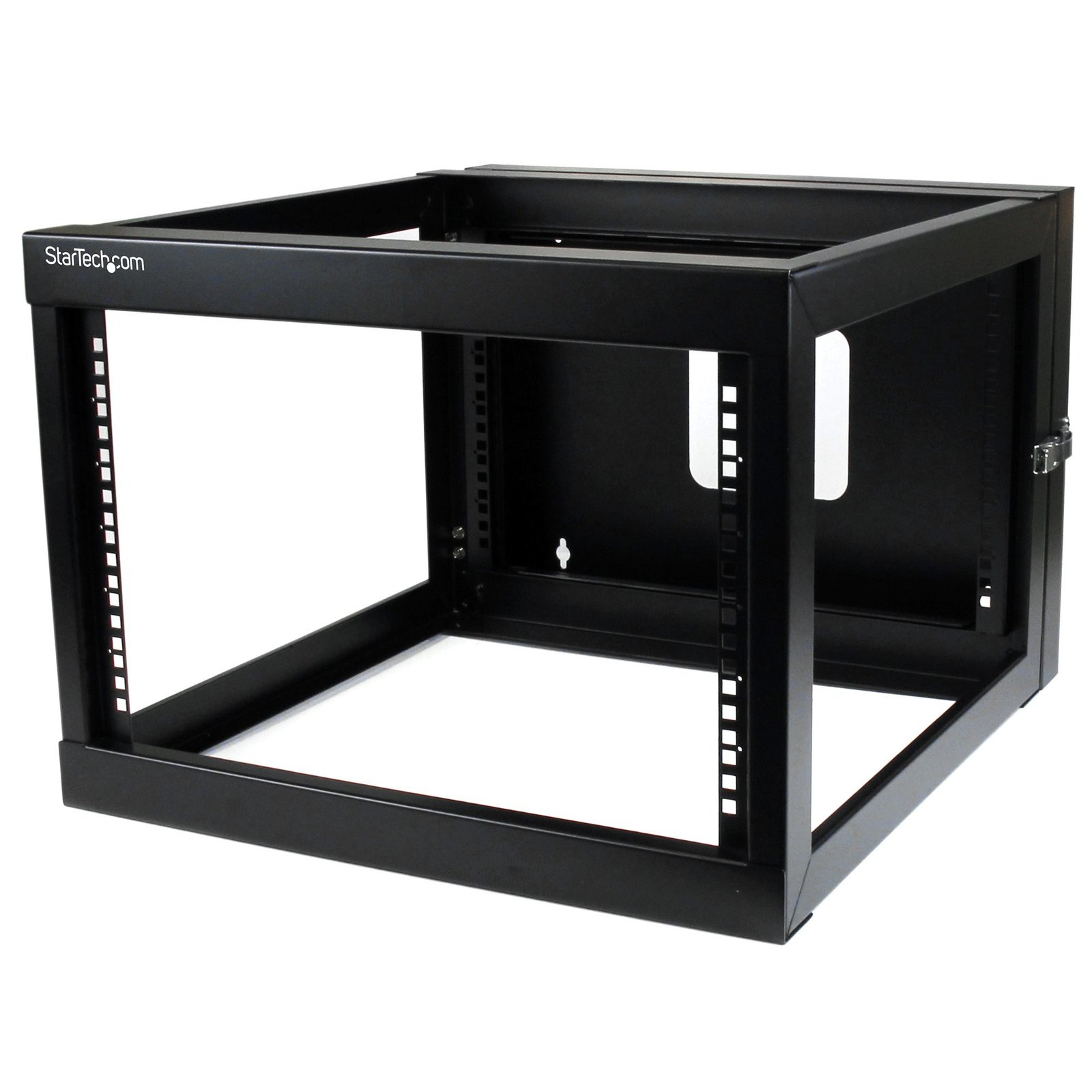 StarTech.com 4-Post 6U Hinged Wall-Mount Network Rack, 19" Open Frame Server with 19.8in Mounting RK619WALLOH