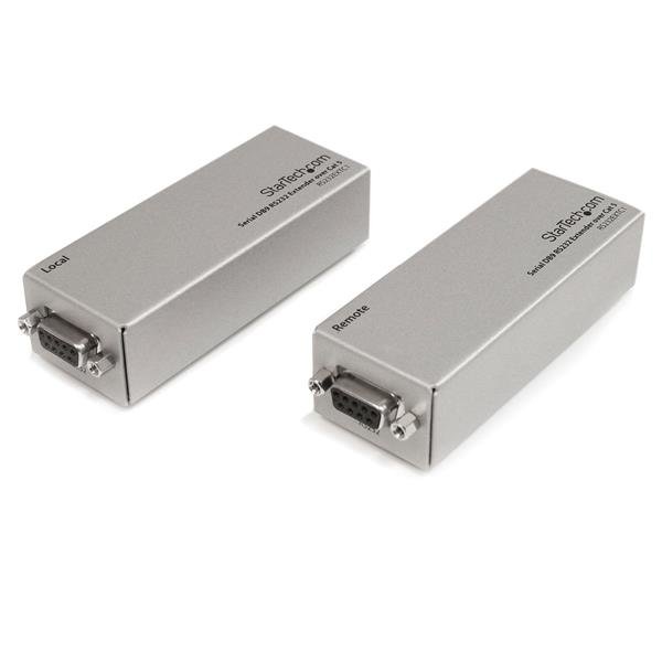 StarTech.com RS232 Serial over Cat5 Extender, 1 km (3300 ft) Range, Plug & Play, No Software, DB9 RS232EXTC1