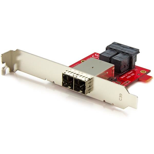 Startech Canada StarTech.com Mini-SAS Adapter - Dual SFF-8643 to SFF-8644 - with Full and SFF86448PLT2