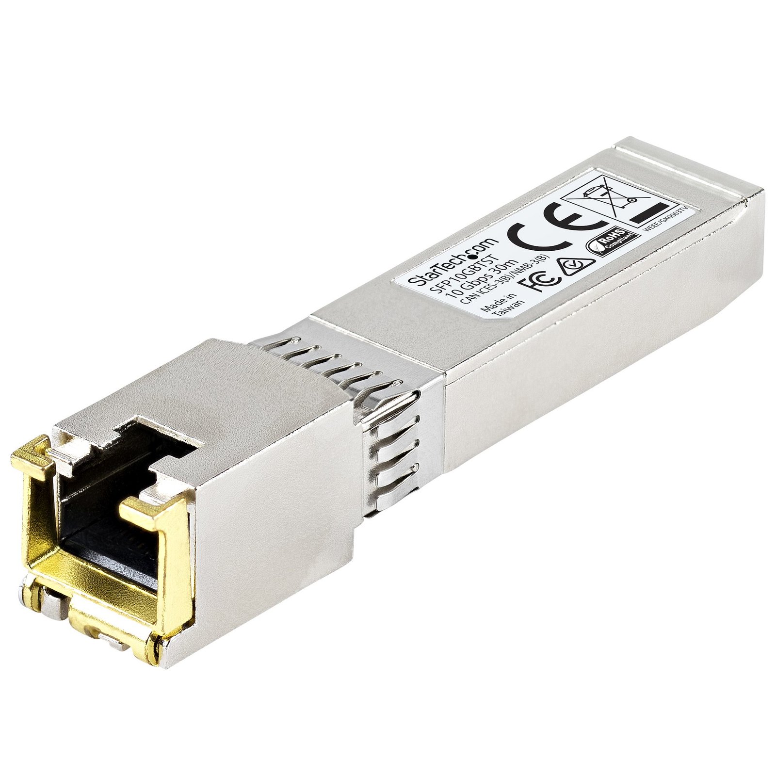 StarTech.com MSA Uncoded SFP+ Module - 10GBASE-T - to RJ45 Cat6/Cat5e - 10GE Gigabit Ethernet - 30m SFP10GBTST