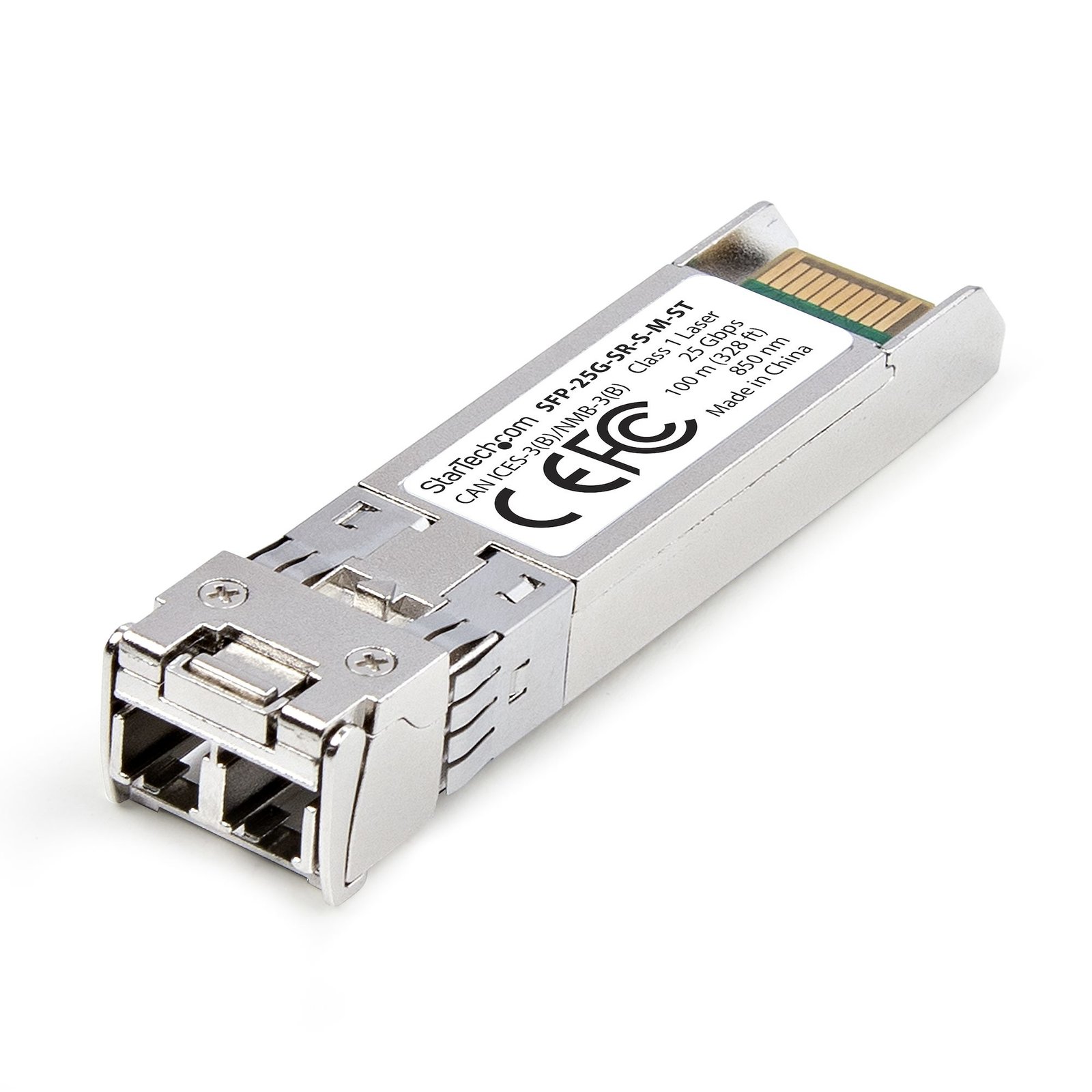 Startech Canada StarTech.com MSA-Compliant SFP-25G-SR-S SFP28 Module, 25Gbps Multimode Fiber (MMF), SFP-25G-SR-S-M-ST