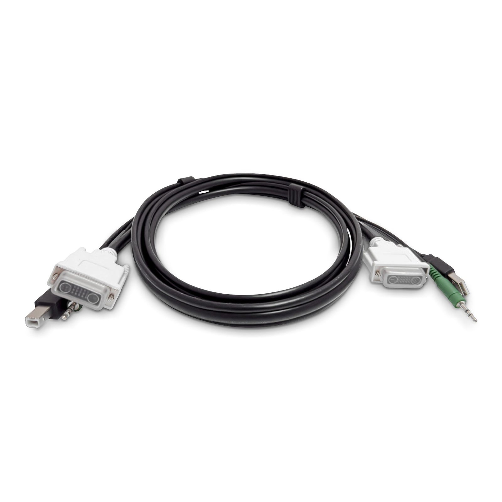 StarTech.com 6ft (1.8m) DVI KVM Cable, USB 2.0, 3.5mm Audio, Universally Compatible Combo for SKDVMMKVM06-TAA