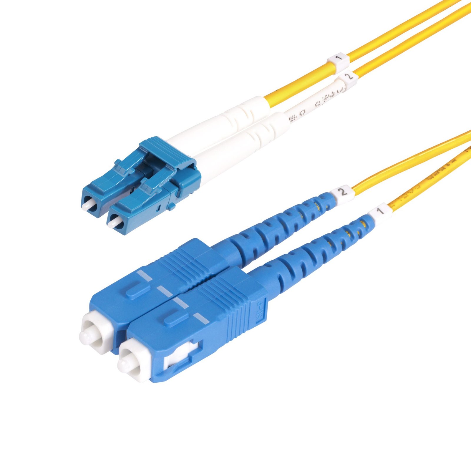 Startech Canada StarTech.com 30m (98.4ft) LC to SC (UPC) OS2 Single Mode Duplex Fiber Optic Cable, SMLCSC-OS2-30M