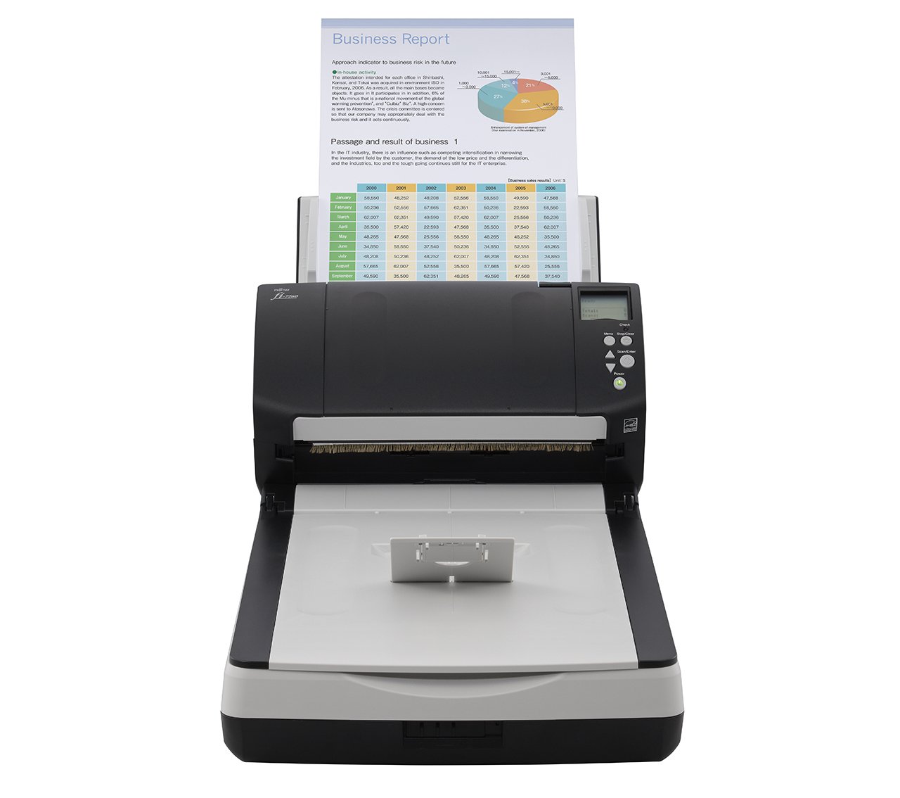 Fujitsu FI-7260 Flatbed & ADF scanner 600 x DPI A4 Black, White PA03670-B555