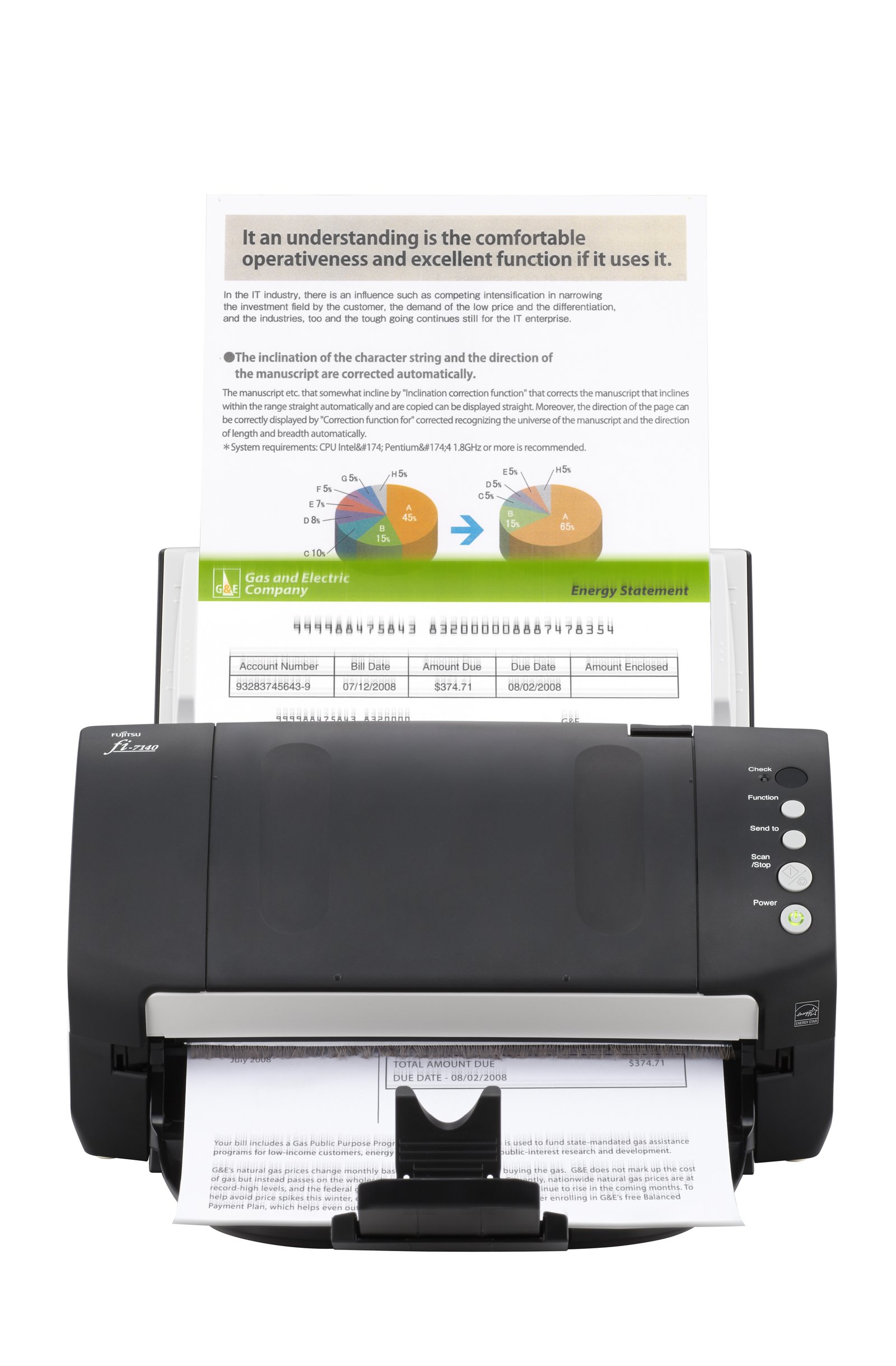 Fujitsu fi-7140 ADF scanner 600 x DPI A4 Black PA03670-B105