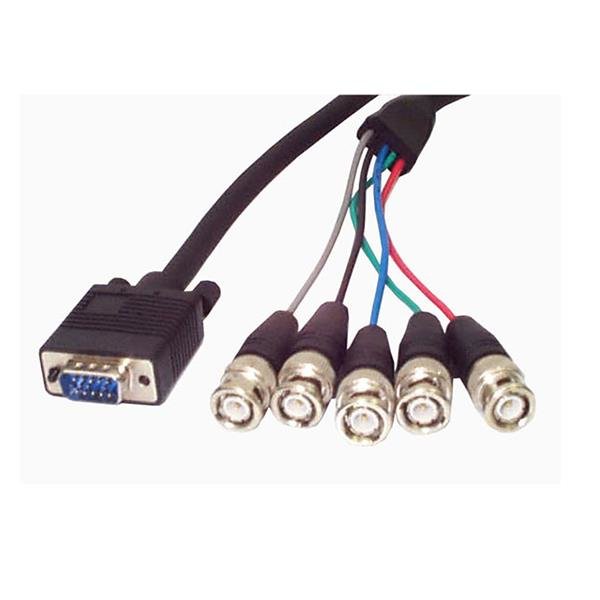 Startech Canada StarTech.com 6 ft Coax HD15 VGA to 5 BNC Monitor Cable – M/M VGABNC5