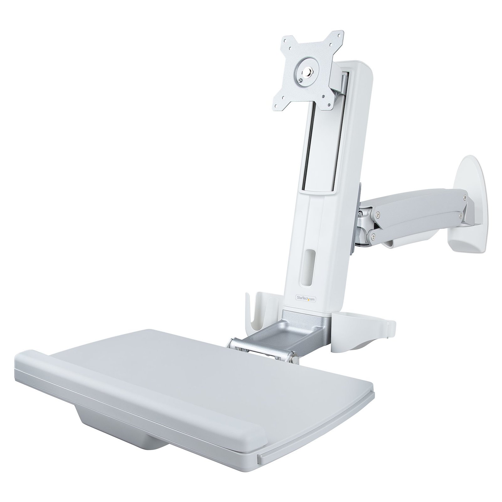 Startech Canada StarTech.com Wall Mount Workstation, Full Motion Sit Stand Desk w/ Height WALL-WORKSTATION-S