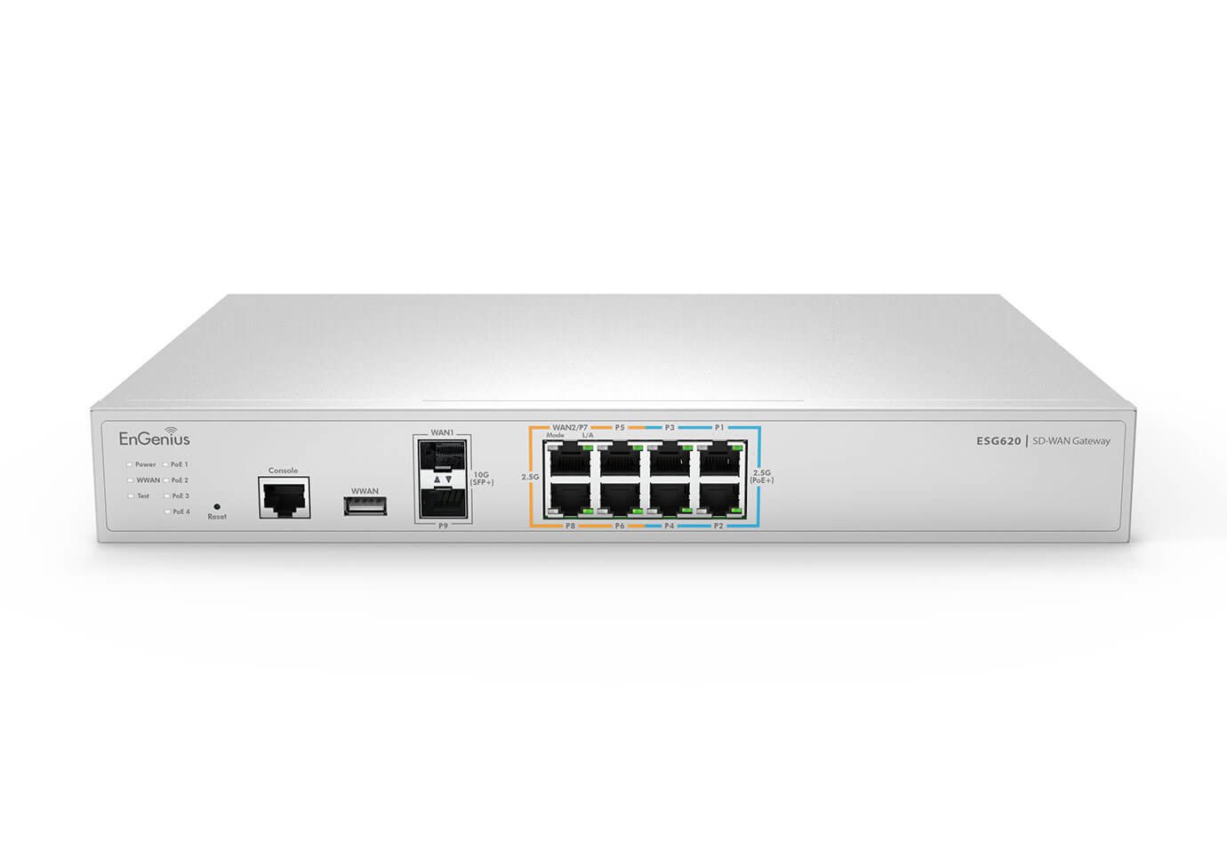 EnGenius Cloud Managed Security Gateway 2 x 2.5 GbE LAN & 6 WAN & SFP+ ports ESG620