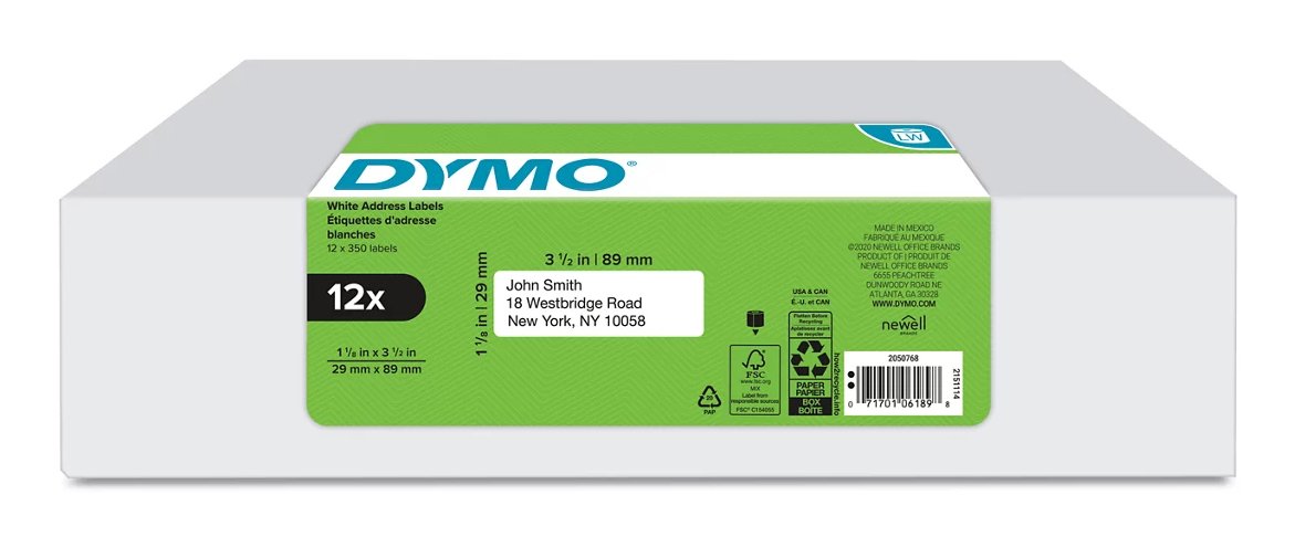 DYMO 2050768 printer label White Self-adhesive