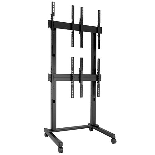 Chief Fusion® 2 x Portrait Micro-Adjustable Large Freestanding Video Wall Cart LVM2X2UP