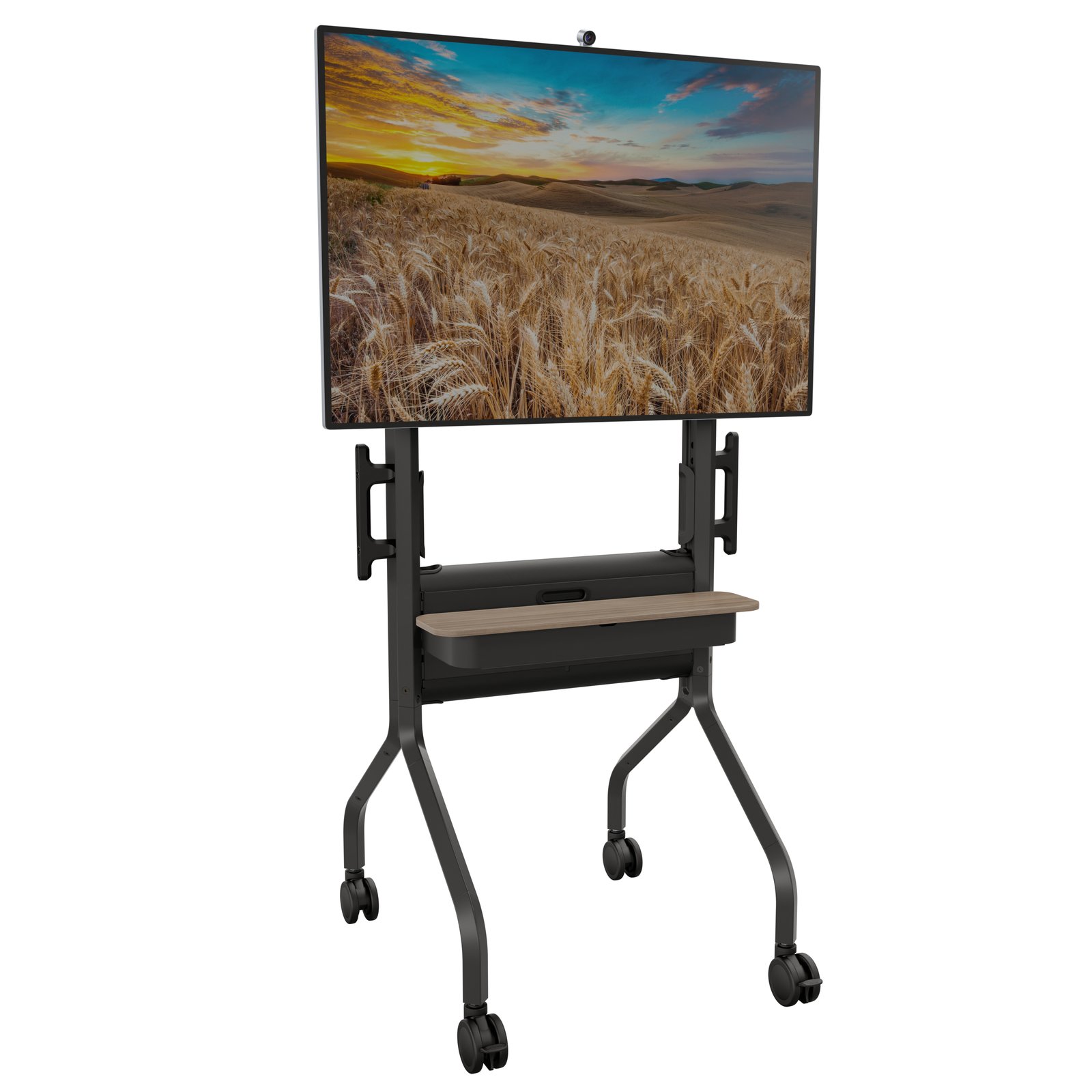 Chief Voyager Large Manual Height Adjustable AV Cart, Black LSCUB