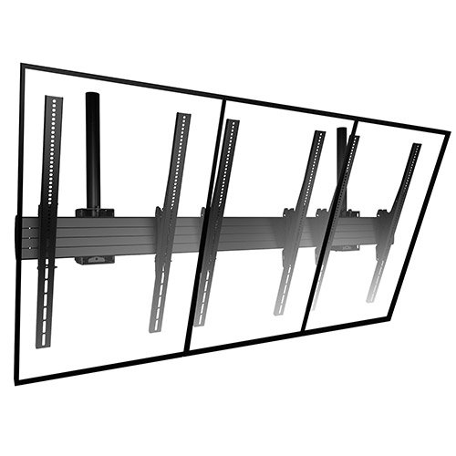 Chief Fusion® Large Ceiling Mounted 3 x 1 Portrait Menu Board LCM3X1UP