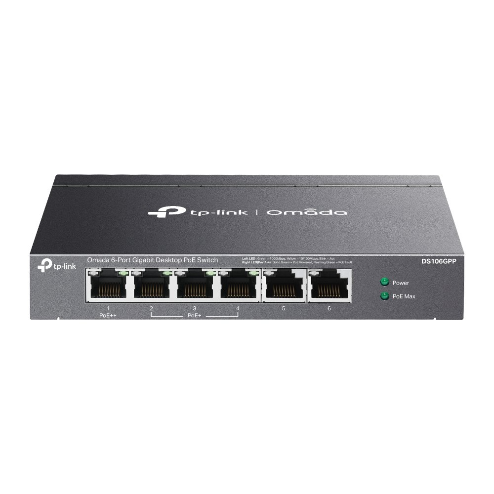TP-Link Omada DS106GPP network switch Unmanaged Gigabit Ethernet (10/100/1000) Power over (PoE)
