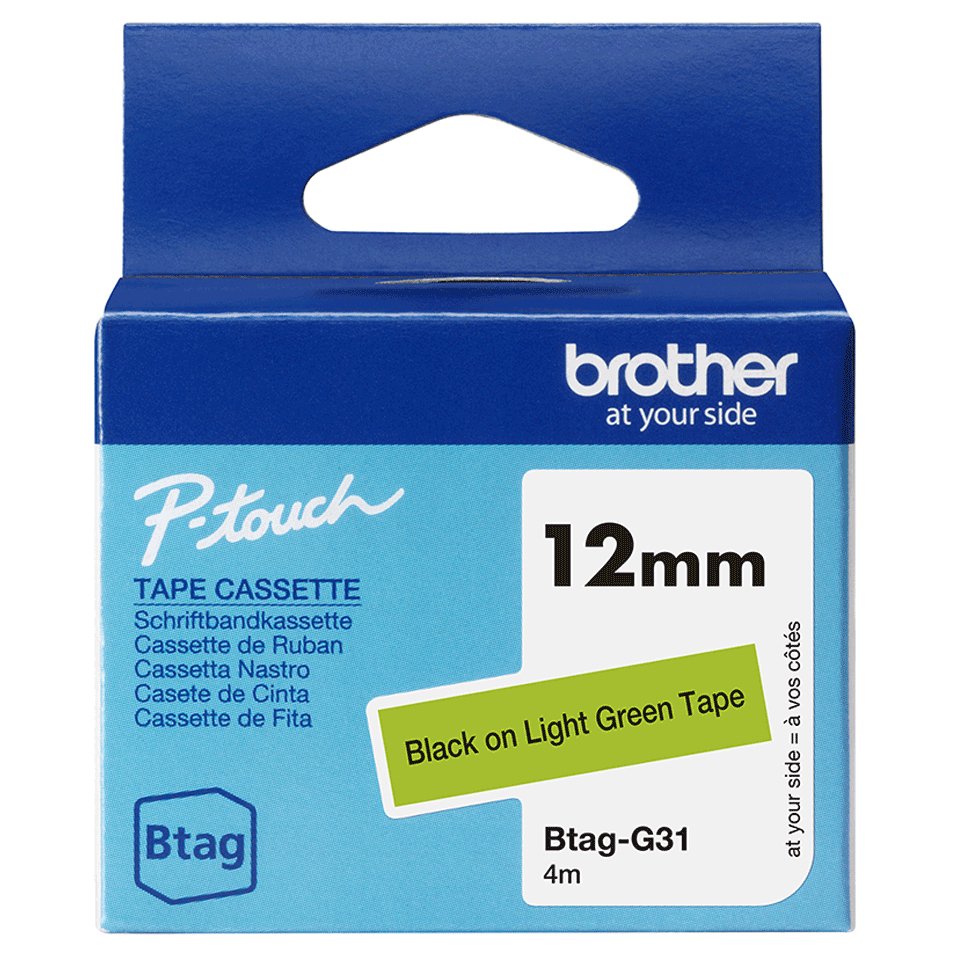 Brother BTAG-G31 label-making tape Black on green BTAGG31